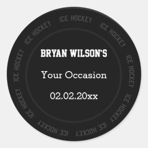 stickers personnalisés thème de hockey sur glace