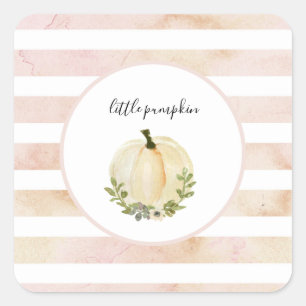 Stickers petit Citrouille rose Citrouille blanc
