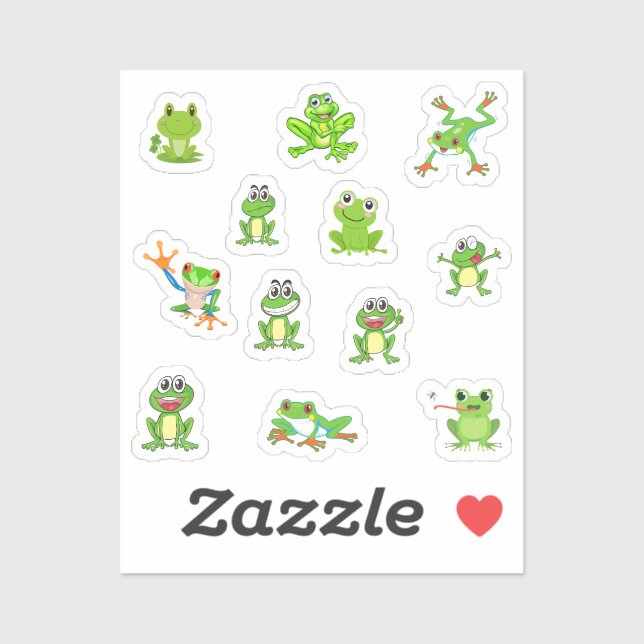 Stickers Petite grenouille (Feuille)