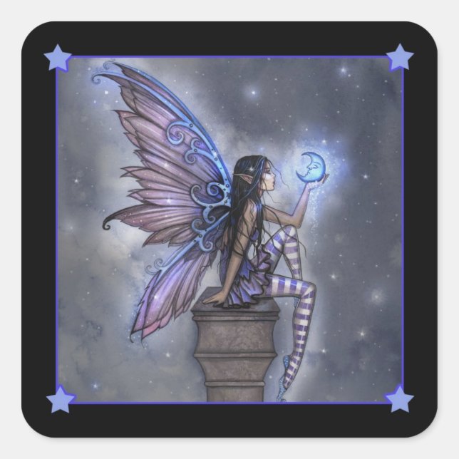 Stickers Petite Lune Bleue Fée (Devant)
