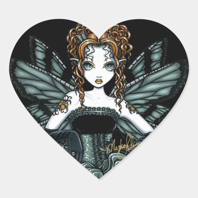 Stickers "Phoebe" Gothique Couture Papillon Fée (Devant)