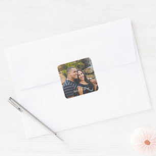 Stickers photo avec texte en bas