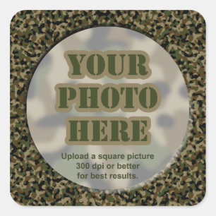 Stickers photo Camouflage (feuille de 20 petits)