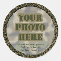 Stickers photo Camouflage (feuille de 6 gros bâton