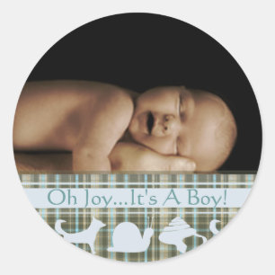 Stickers Photo Enfant Plaid Boy
