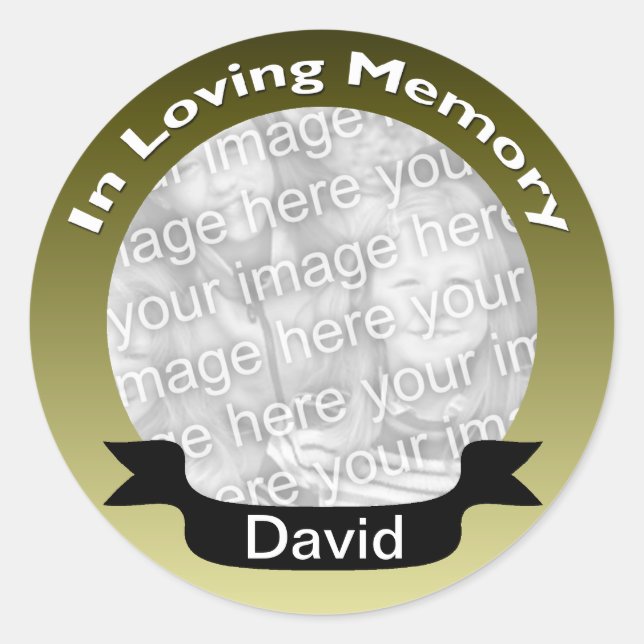 Stickers Photo Gold In Love Memory (Devant)
