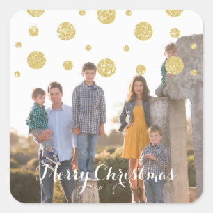 Stickers photo Gold Parties scintillant Confetti H