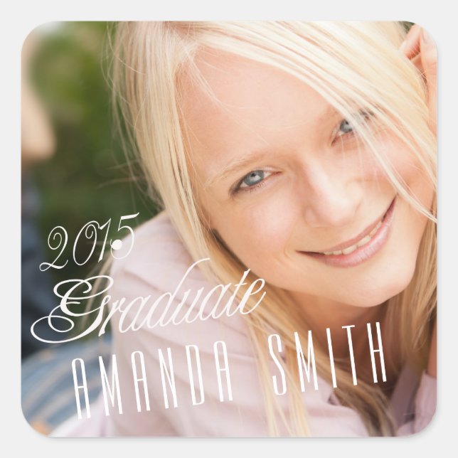 Stickers Photo Grad Girly 2015 (Devant)
