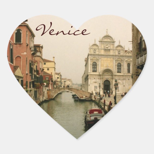 Stickers Photo Heart Venice (Devant)