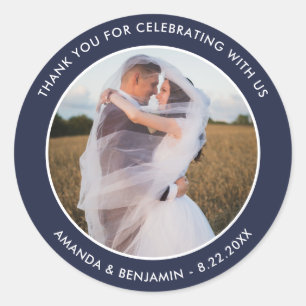 Stickers photo Mariage bleu marine