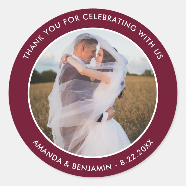 Stickers photo Mariage Bourgogne (Devant)