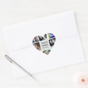 Stickers Photo Mariage en forme de coeur Instagram