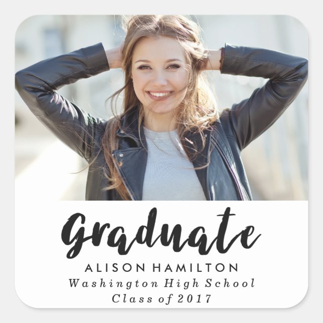 Stickers Photo Moderne Chic Graduation (Devant)