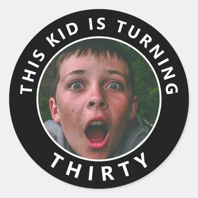 Stickers photo personnalisés du 30e anniversaire (Devant)