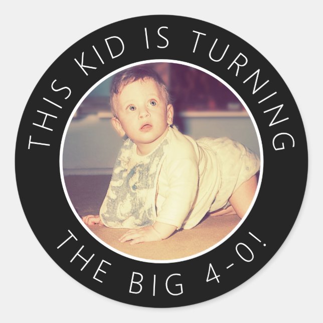 Stickers photo personnalisés pour le 40e anniversa (Devant)