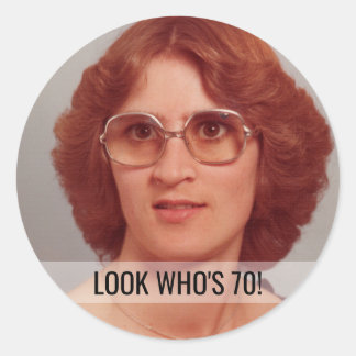 Stickers photo personnalisés pour le 70e anniversa
