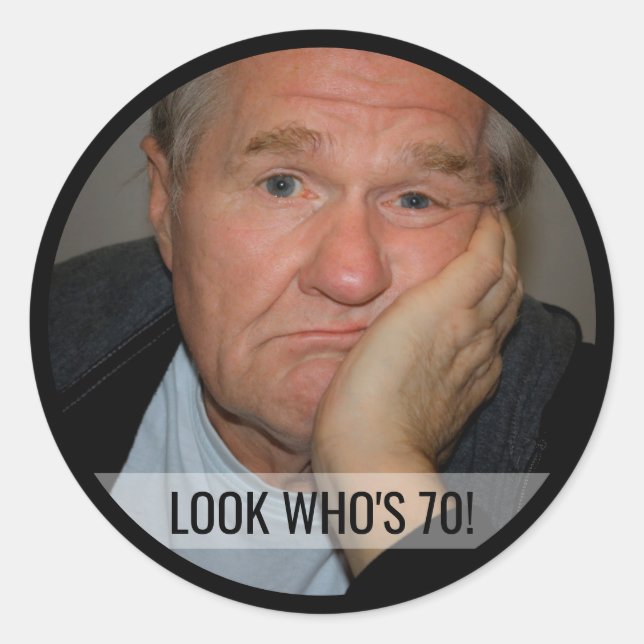 Stickers photo personnalisés pour le 70e anniversa (Devant)