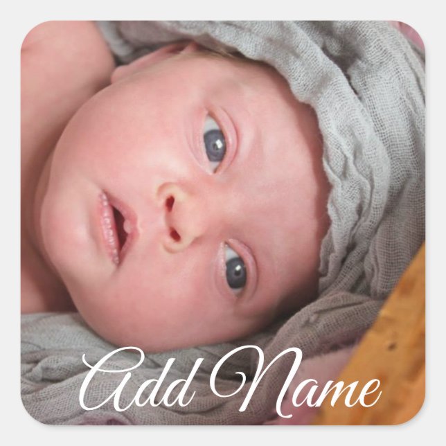 Stickers photo pour bébés personnalisés (Devant)