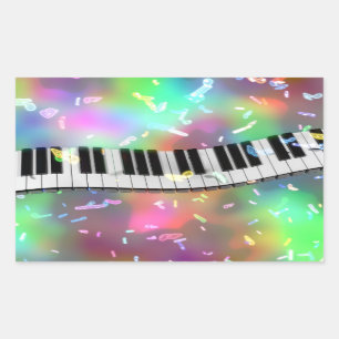 stickers piano arc-en-ciel