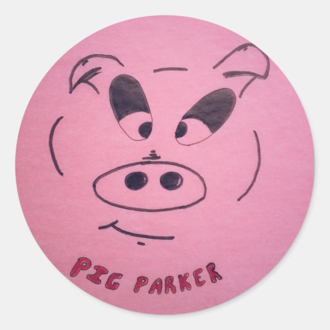 Stickers Pig Parker (Feuilles de 6 ou 20) (Devant)