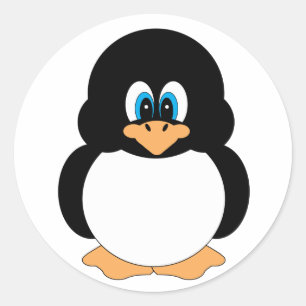 Stickers Pingouin bleu mou