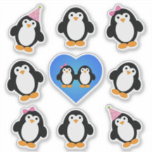 Stickers Pingouins Cute