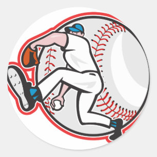 Stickers Pitcher De Baseball