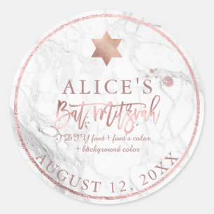 Stickers PixDezines Marble Mitzvah/Or Rose