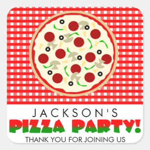 Stickers Pizza Party Favoriser