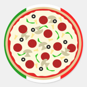 Stickers Pizza Party italienne