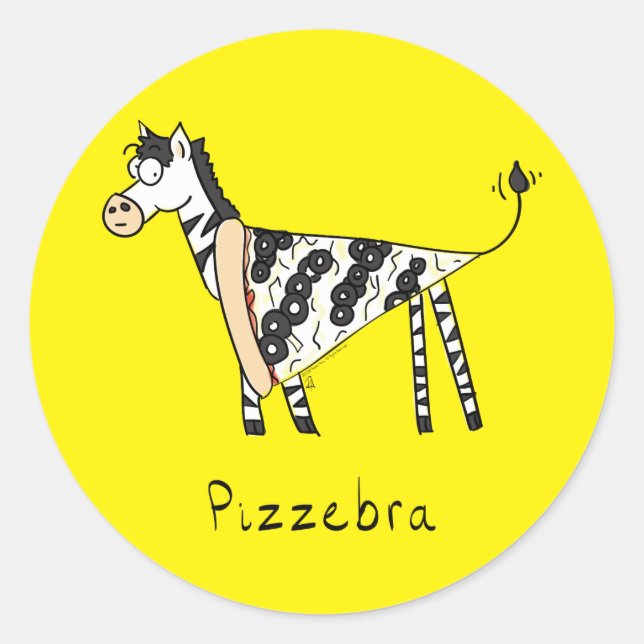 Stickers Pizzebra Pizza Zebra (Devant)