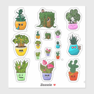 Stickers Plante maison mignonne Emoji