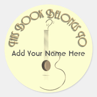 Stickers Plaque de design Logo de Guitare acoustiq