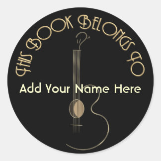 Stickers Plaque de design Logo de Guitare acoustiq