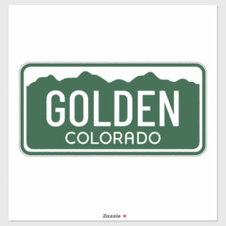 Stickers Plaque de licence verte Golden Colorado