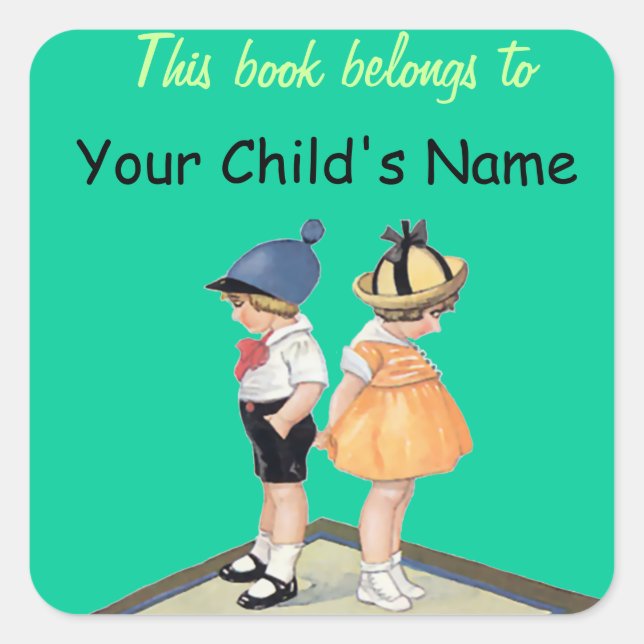 Stickers Plaque d'identification pour enfants mign (Devant)