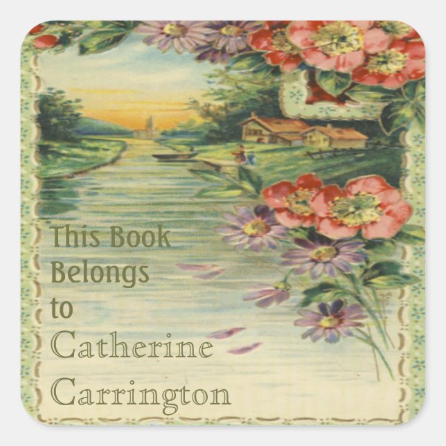 Stickers Plaque Ex Libris vintage (Devant)