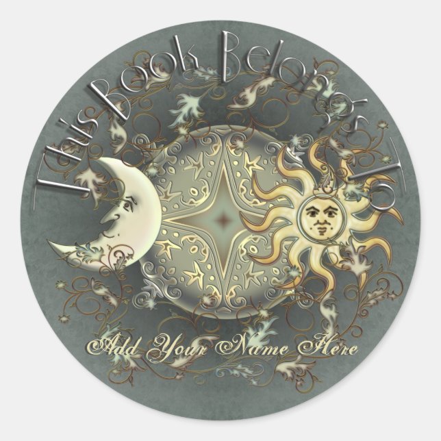 Stickers Plaque solaire et lunaire céleste (Devant)