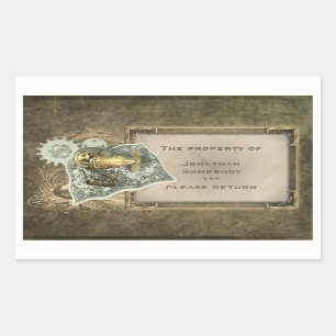 Stickers Plaque Steampunk Dirigible Air Tour