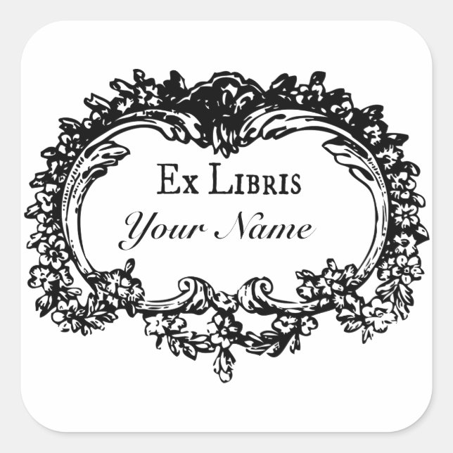Stickers Plaques de livres victoriennes Ex Libris (Devant)