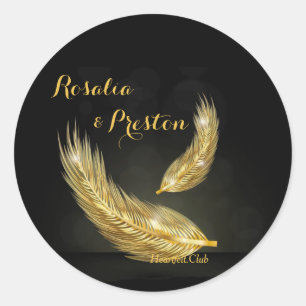 Stickers Plumes d'or