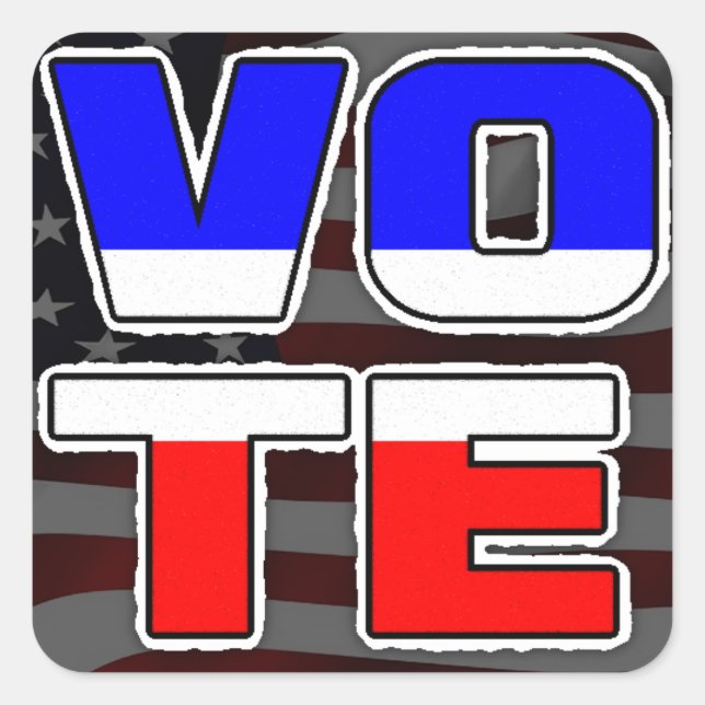 Stickers politiques d'élection VOTE (Devant)