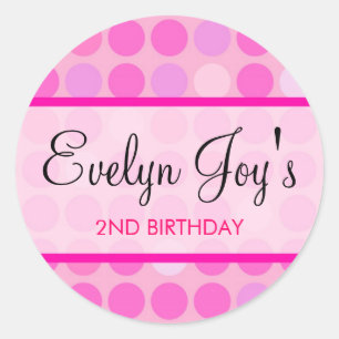 Stickers Polkadot rose / Favoriser les étiquettes