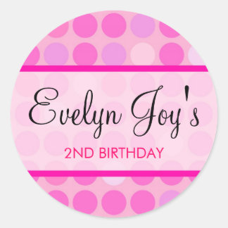Stickers Polkadot rose / Favoriser les étiquettes