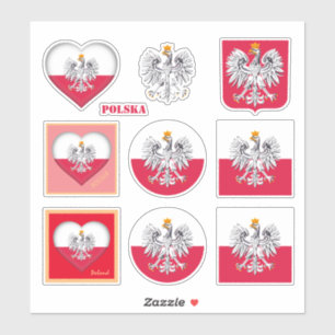 stickers Pologne & Drapeau polonais, Voyage du coe