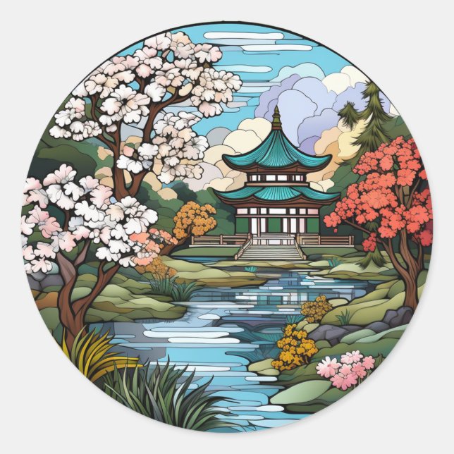 Stickers Pond & Temple Tranquille (Devant)