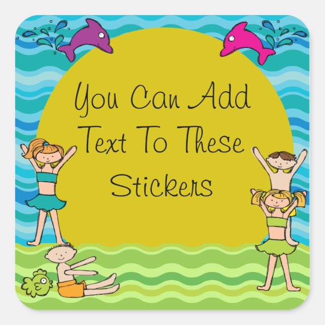 Stickers Pool Party customisés (Devant)