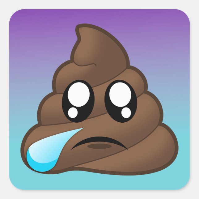 Stickers Poop Emoji Ombre (Devant)