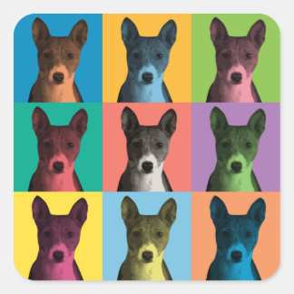 Stickers Pop-Art Basenji