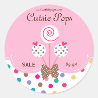 Stickers Pop De Gâteau Boulangerie Mets Points Ros